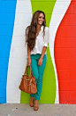 various ideas for combining your colored jeans picture on VisualizeUs