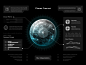 design FUI Interface planet Space  UI ux ux/ui