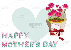 母亲节卡片。矢量插图素材收集。快乐的母亲节。消息的名片。母亲节贺卡。材料收集。矢量艺术材料收集。母亲