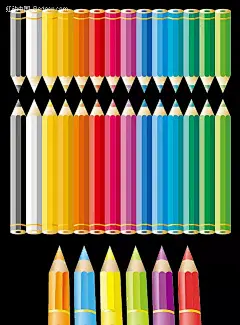 彩色铅笔矢量素材办公用品|彩色铅笔|画图用具|色彩鲜艳|生活百科|矢量素材|文具|五彩缤纷|五颜六色|五颜六色的背景|五颜六色的涂鸦|五颜六色的名片模板|五颜六色的拼图