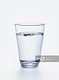 Glass of water on a white background