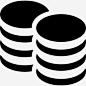 两个硬币堆图标高清素材 商业 货币 钱 钱包 UI图标 设计图片 免费下载 页面网页 平面电商 创意素材
