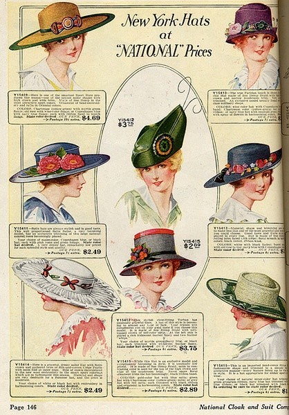 欧洲女性帽子图鉴。选帽、戴帽是欧洲名流家...