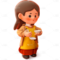 立体3D春节女士元素贴纸