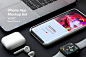 苹果手机苹果电脑素材办公展示素材模板iPhone App Mock-Up Set - Vol 07