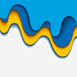 蓝黄波浪矩形高清素材 明快 易识别 波浪 波浪矩形 海洋 滴漏 蓝色 黄色 元素 免抠png 设计图片 免费下载 页面网页 平面电商 创意素材