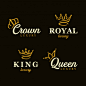 王冠logo标志矢量图素材