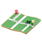 Delivery man holding package dolly 3D Illustration