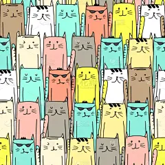 可爱的,猫,背景,四方连续纹样,华丽的,纺织品,壁纸,动物,爱,绘制