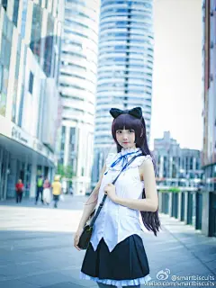 #五更瑠璃# #黑猫夏服# 【我要做一个坚强又温柔的人……】【摄影感谢：@暗黑系超级维生素C 】【抄送：@摄影9课官方微薄 @半次元cosplay频道 】（发片啦，希望宝宝们喜欢~）