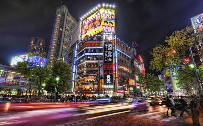 多彩东京夜景图片