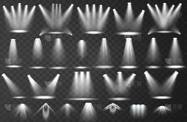 Vector spotlight Light素材-花瓣网