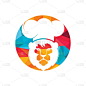 厨师狮子矢量标志设计模板。餐饮标志概念。
