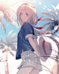 #pixiv# 每日排行速报：第31位，来自画师 みやのより 的 透眞。大图请戳 O网页链接 ​​​​
