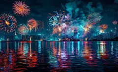 数字艺术AI图烟花壁纸素材图片