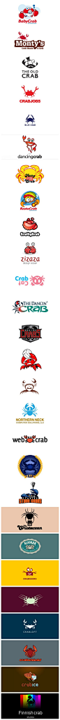 27个以螃蟹为元素的logo设计。