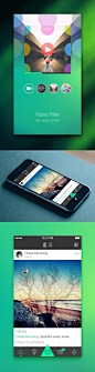 Video_feed APP FLAT UI KIT GREEN