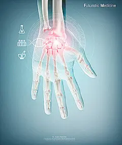 未来医学科技手骨概念海报PSD素材