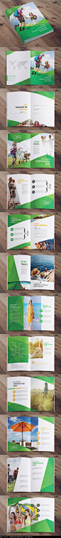 绿色时尚大气旅游画册AI素材下载_产品画册设计图片