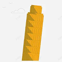 世界旅游海报比萨斜塔矢量图高清素材 平面 设计图片 免费下载 页面网页 平面电商 创意素材