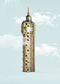 Pixelated Landmarks - Sony : Sony Xperia-Exmor print campaign. Concept, creative and art direction. Fully made in 3D/CGI.