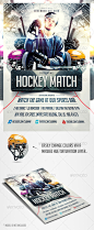 Hockey Match Flyer Template - Sports Events