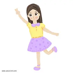 春夏毕业季穿裙子可爱美丽女生手绘插画psd图片png免抠元素卡通手绘背景装饰免扣图片设计图案