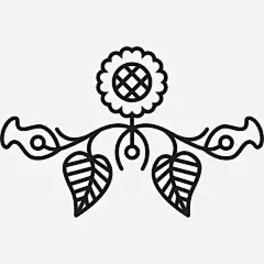 花卉设计中花与叶的对称分布形状花卉图案图标_88ICON https://88icon.com 花卉设计中花与叶的对称分布 形状 花卉图案