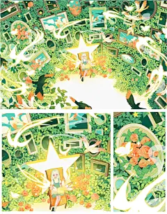原创插画|阅读万千世界 - 小红书
