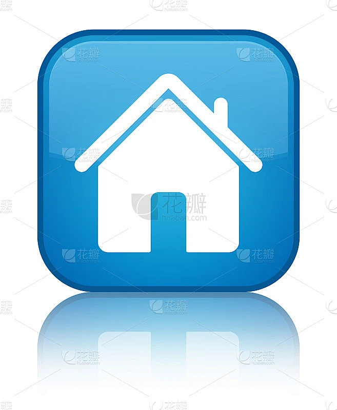 Home图标特殊青蓝方形按钮图片_其他图片图片素材-花瓣网