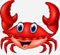 红色卡通螃蟹 页面网页 平面电商 创意素材