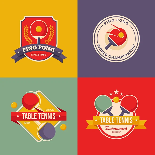 Table tennis logo collection 
