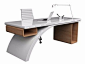 Lacquered Adamantx® workstation desk BRIDGE - ZAD ITALY