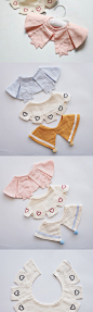 日本ins新款婴儿围嘴花瓣360旋转宝宝口水巾纯棉纱布围兜假领套装-淘宝网