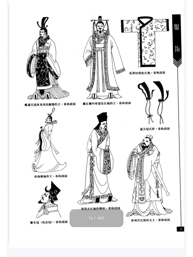 中国古服饰｜ 春秋战国服饰参考_1_设计文库_来自小红书网页版
