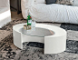 Target Point Ciclope Modern Coffee Table in Matt White and Glass
