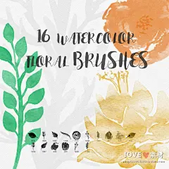 植物景观手绘水彩草丛灌木盆栽树叶花树木藤蔓PS笔刷画笔素材a12-淘宝网 #素材#