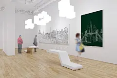 美术馆展览艺术画展场景海报装饰画摄影集作品展示贴图样机ps素材-淘宝网