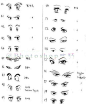 给大家分享150款卡通动漫眼睛手绘参考。眼睛是人心灵的窗口，因此一定要多多刻画。转给需要的小伙伴们吧！