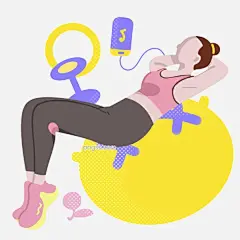 仰卧起坐的女孩健身插画图片大小2000x2000px 图片尺寸598.61 KB 来自PNG搜索网 pngss.com 免费免扣png素材下载！锻炼身体#黄色瑜伽球#健身的女孩#健身器材#卡通手绘#蓝色哑铃#仰卧起坐#运动女孩插画#
