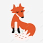 卡通狐狸高清素材 卡通动物 卡通装饰 手绘动物 橙色 狐狸 免抠png 设计图片 免费下载