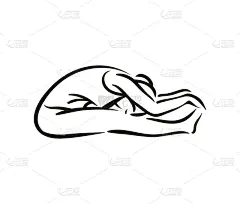 白色,瑜伽,分离着色,人,姿态优美,平衡,图像,女人,锻炼