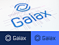 Dribbble gaiax logo sheet blue c