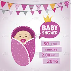 婴儿淋浴器。女孩