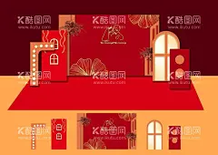 红色婚礼  - 源文件下载【酷图网】红色婚礼,婚礼布场,红色主题婚礼,婚礼背景布,婚礼KT板,婚礼舞台造景