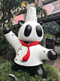 大型熊猫玻璃钢卡通雕塑模型饭店火锅店装饰户外厨师迎宾门口摆件