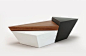 (concurso hotel) combinación elegante de materiales corain B/N madera oscura: 