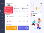 B端网站后台dashboard仪表盘UI源文件，dashboard页面UI素材下载，后台UI psd源文件