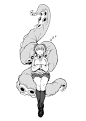 画师眼亀笔下的章鱼娘...

这个角色出自眼亀的新连载漫画《ミズダコちゃんからは逃げられない！》，国内漫画网有汉化的，译名叫《逃不出章鱼酱的手掌心》...