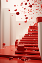 ls7623_on_the_stairs_red_gifts_and_confetti_in_the_style_of_lig_c5c58561-198f-452e-b94c-f5026766c3be